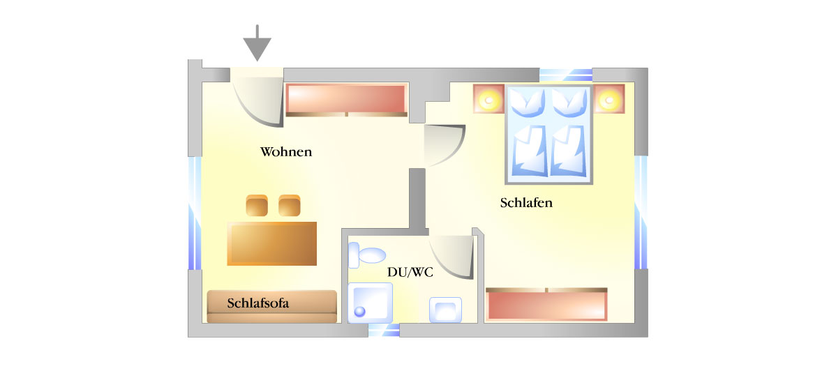 Grundriss Appartement 1
