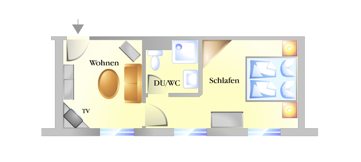 Grundriss Appartement 6
